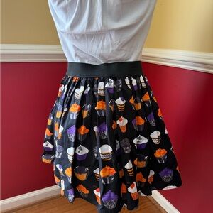 Small Hemer Cupcake Print Skater Skirt